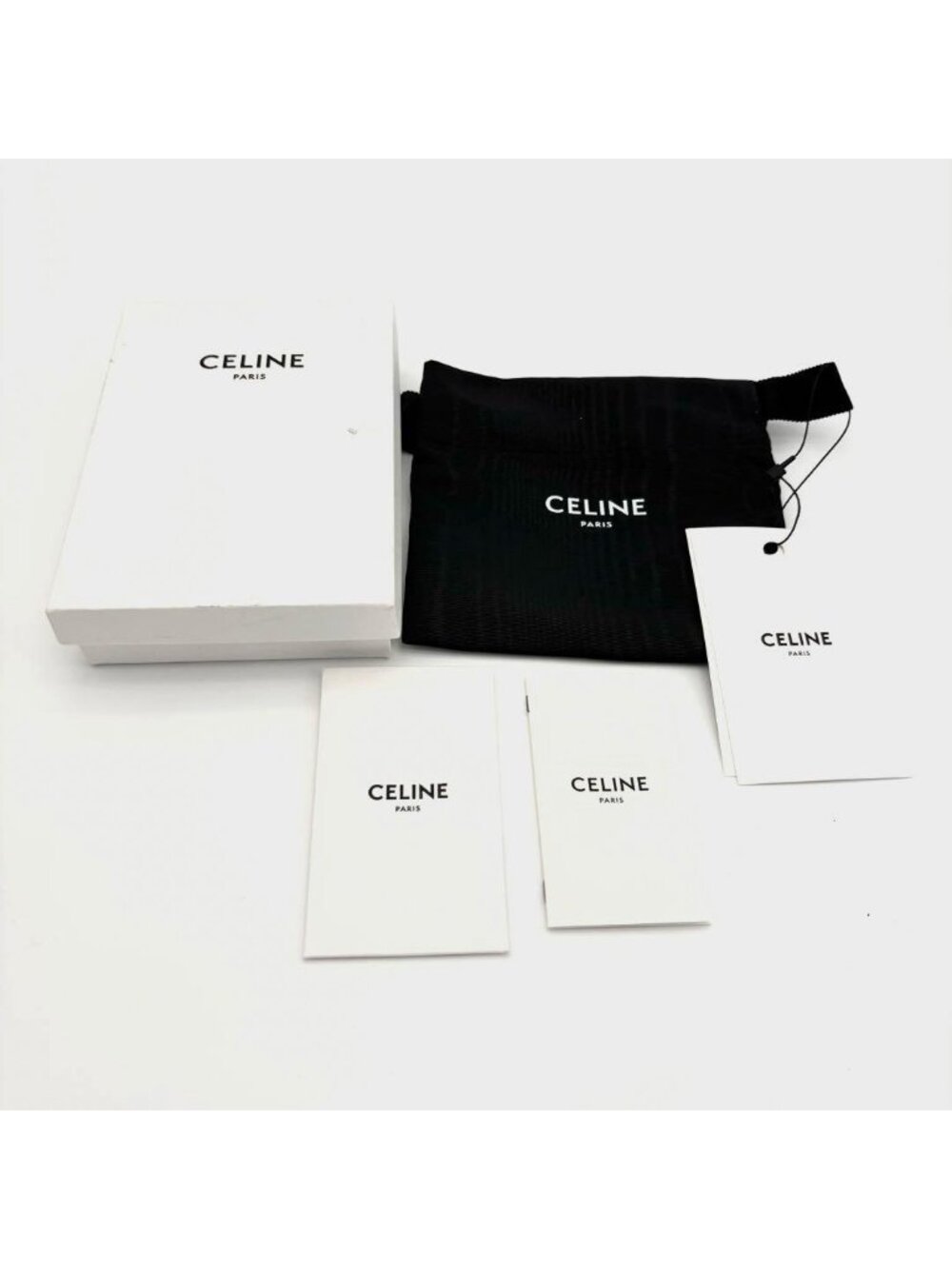 Celine Cuill Taurillon Triomphe Coin Case Wallet Brown - Picture 8 of 9